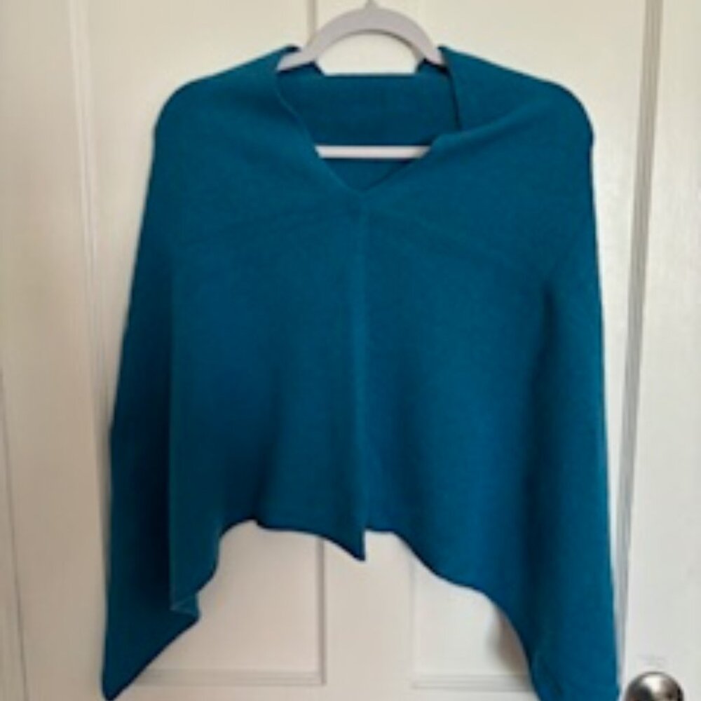 Blue Merino Lambswool Shawl